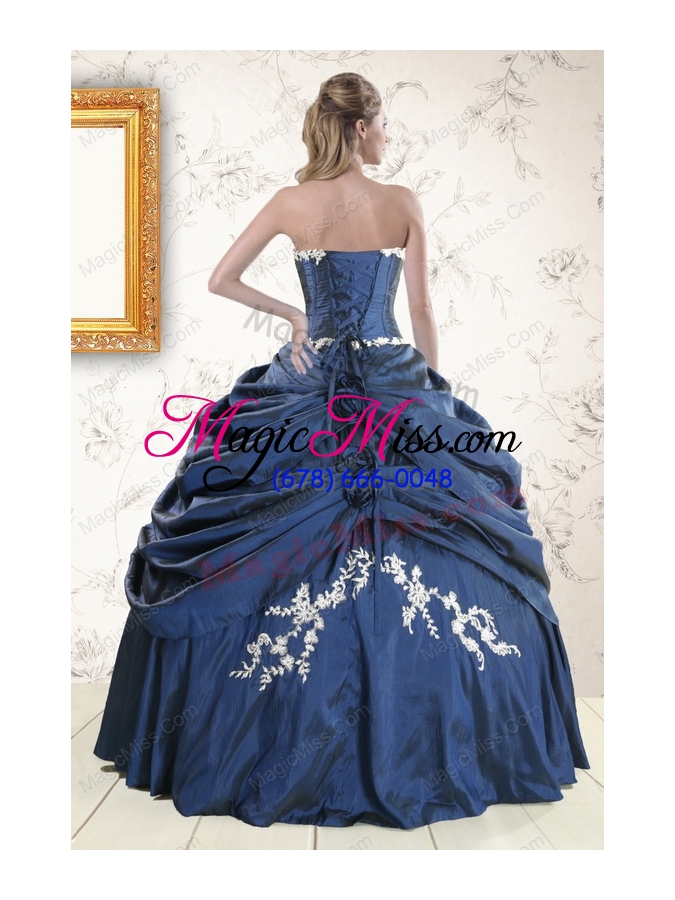 wholesale gorgeous sweetheart ball gown quinceanera dresses in navy blue