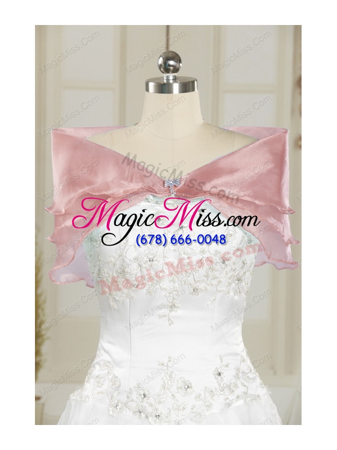 wholesale 2015 beading ball gown quinceanera dresses in light pink
