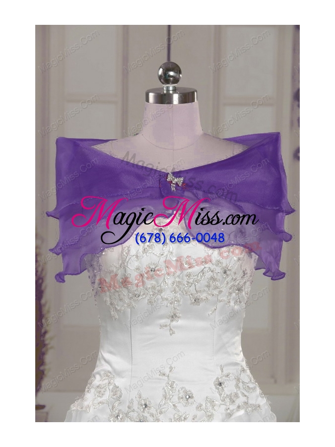 wholesale 2015 modern purple sweetheart appliques quinceanera dresses