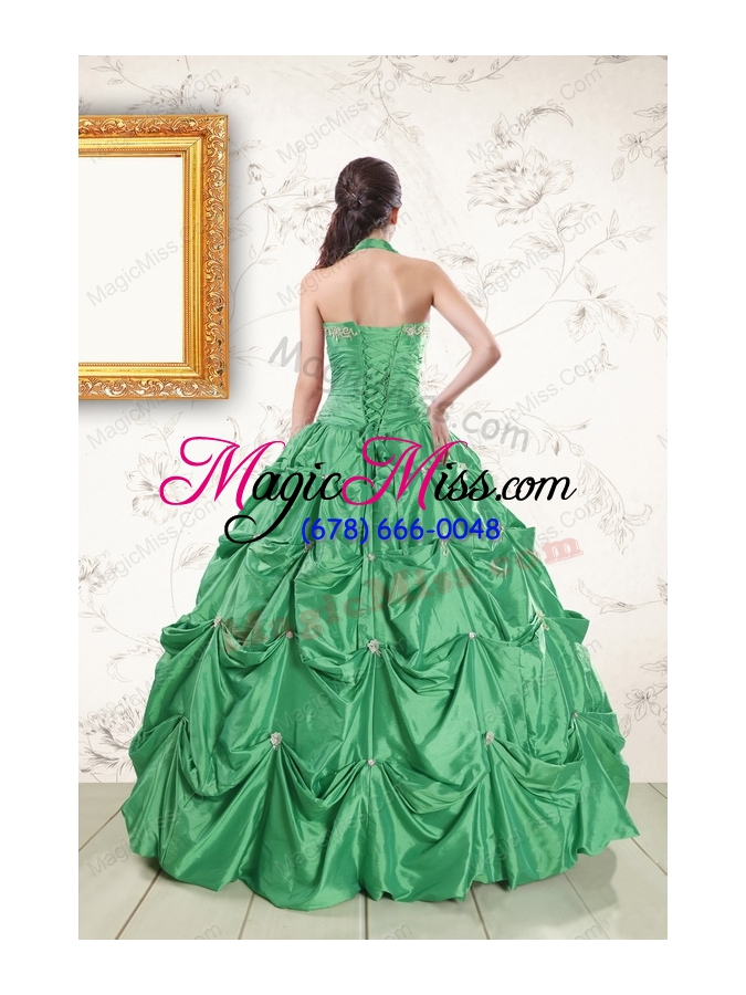wholesale discount halter top sweet 16 dresses with appliques