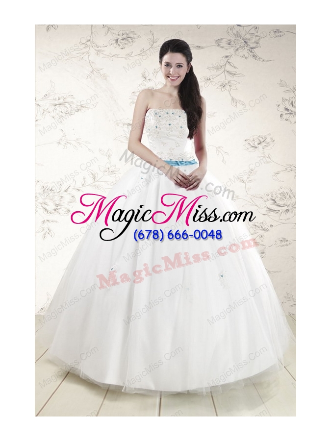 wholesale discount white quinceanera dresses with appliques