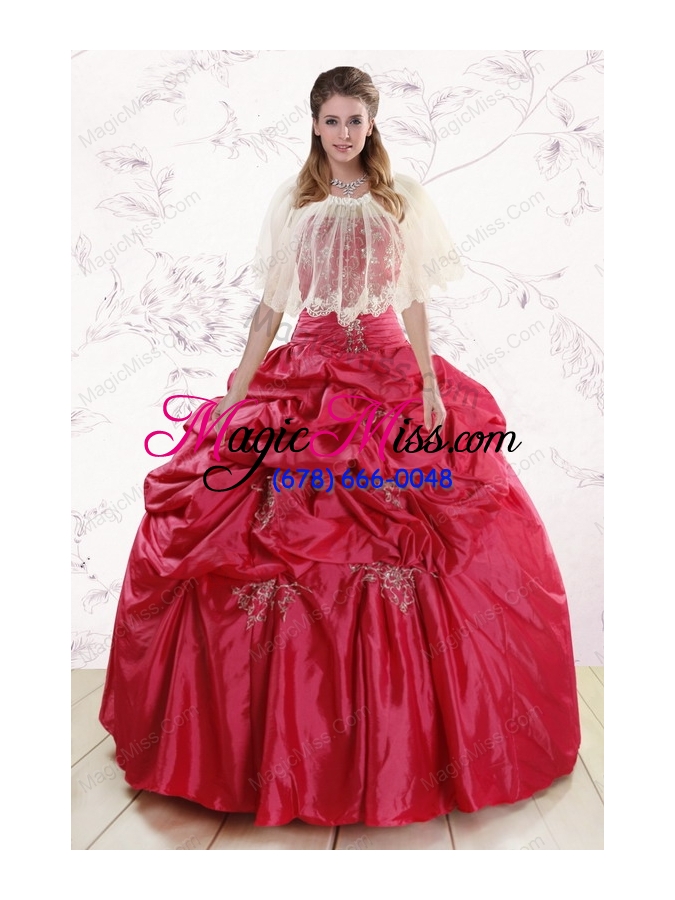 wholesale new style strapless appliques quinceanera dresses