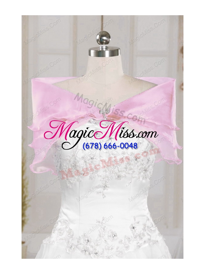 wholesale 2015 sweet spaghetti straps quinceanera dresses in pink