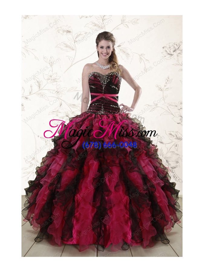 wholesale beautiful multi color 2015 quinceanera dresses with sweetheart