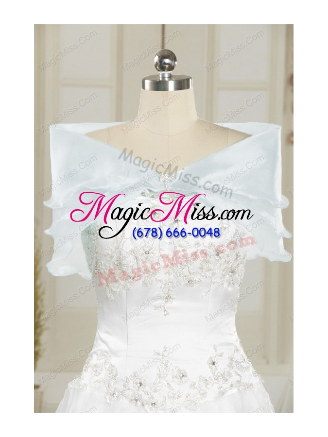 wholesale cheap white quinceanera dresses with beading and bowknots for 2015