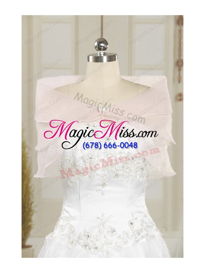 wholesale classical beading and ruffles 2015 quinceanera dresses in white