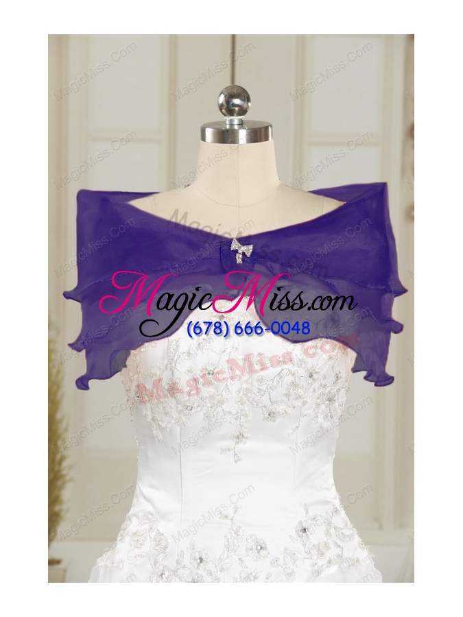 wholesale 2015 unique sweetheart purple quinceanera dresses with appliques