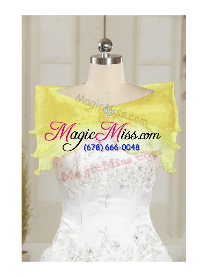 wholesale sweetheart beading and ruffles 2015 brand new yellow princesita dress