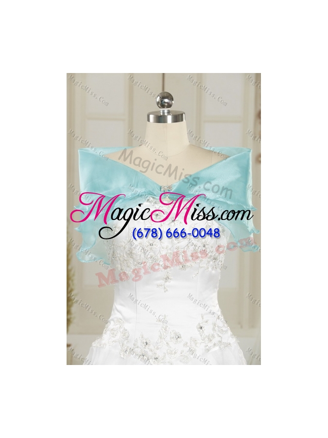 wholesale 2015 perfect strapless multi color quinceanera gown with bowknot