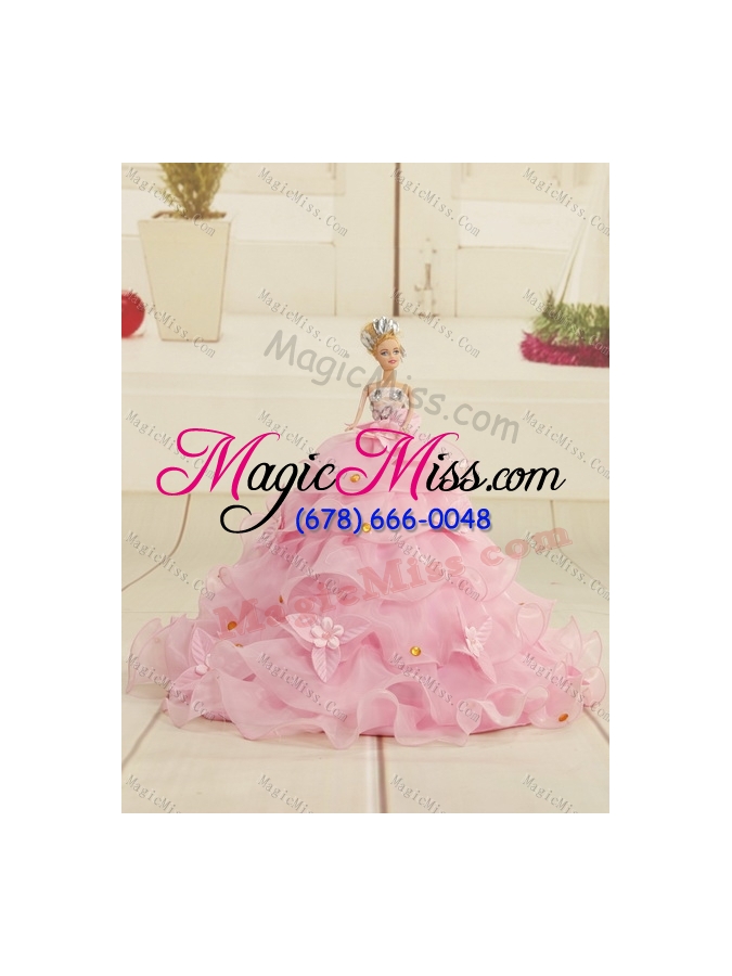 wholesale 2015 detachable sweetheart hot pink sweet 16 dresses with beading and ruffles