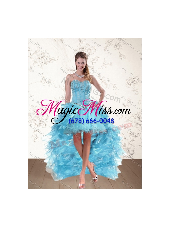 wholesale multi color sweetheart quinceanera dress with ruffles and beading