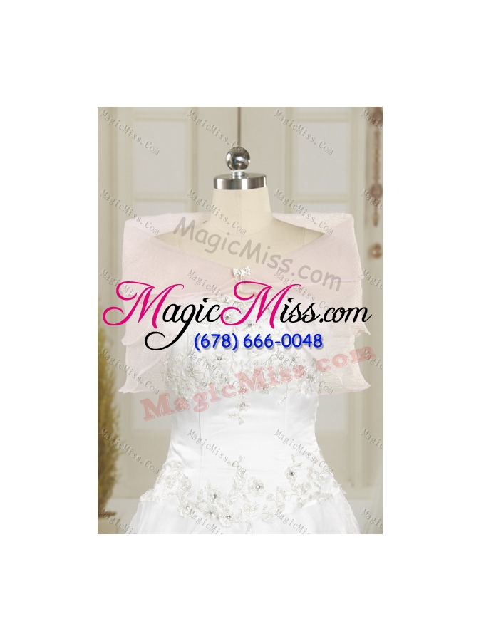 wholesale strapless ball gown quinceanera dress with embroidery and ruffles