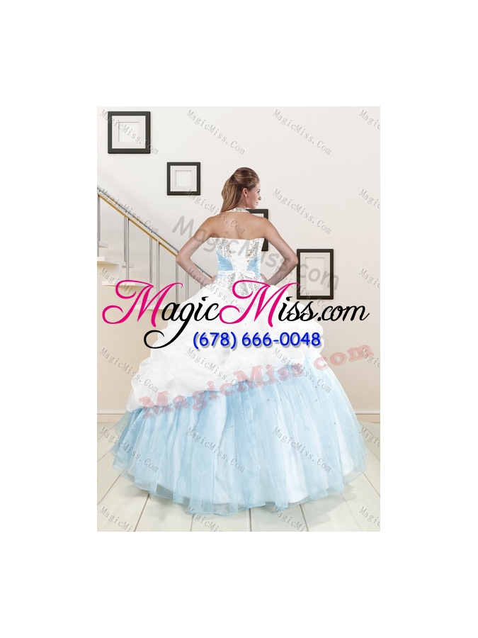 wholesale 2015 multi color sweet fifteen dresses with pick ups and beading