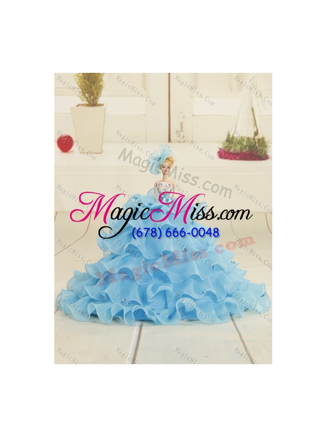 wholesale 2015 new style ruffles quinceanera dresses in multi color
