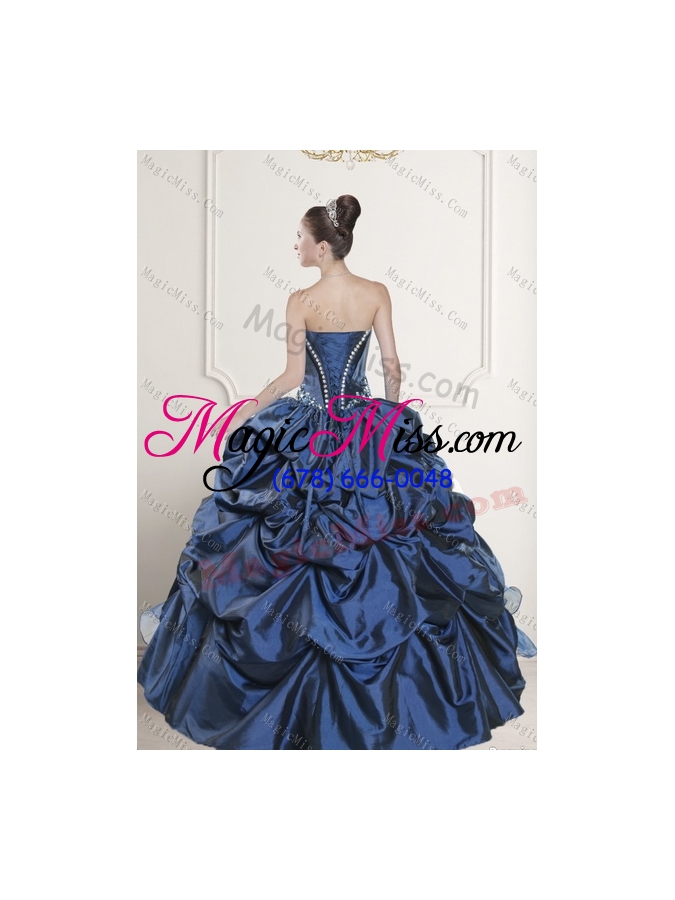 wholesale 2015 new style embroidery and beading dresses for quinceanera