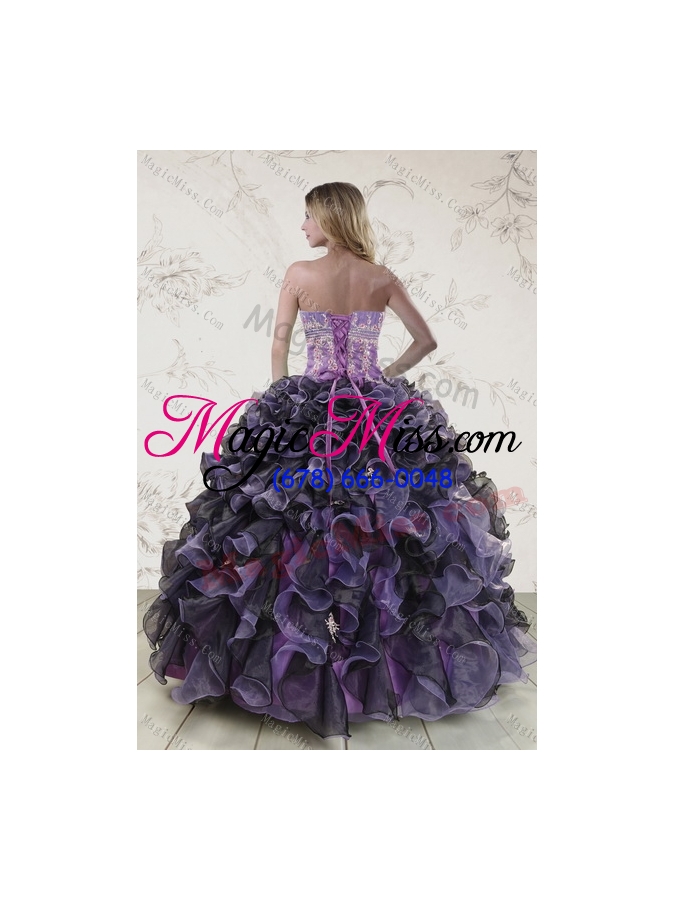 wholesale pretty 2015 sweet 16 dresses with appliques and ruffles