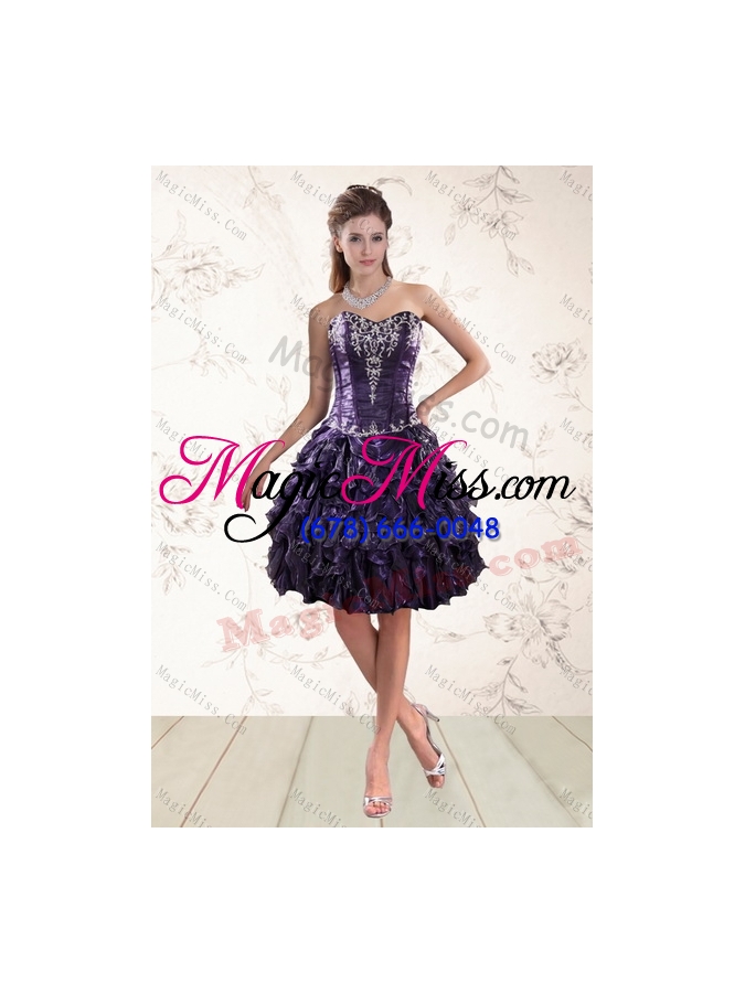 wholesale classic sweetheart ruffled 2015 quinceanera dresses with embroidery
