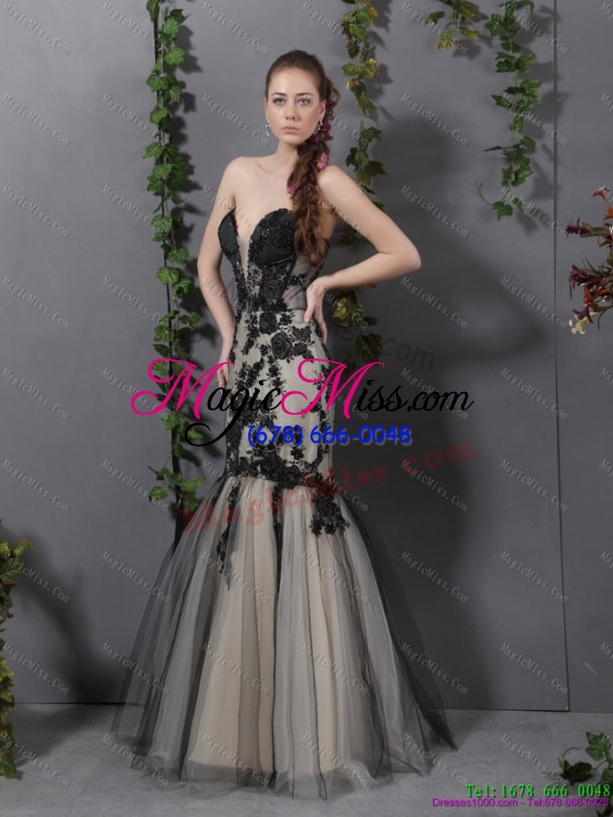 wholesale 2015 popular beading and appliques prom dress in multi color