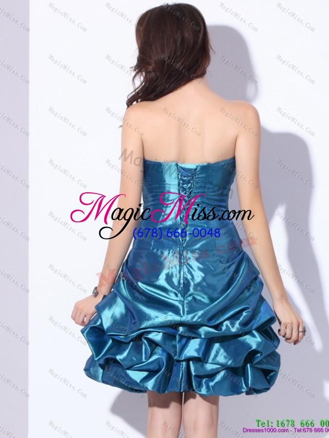 wholesale plus size beading strapless prom dresses with pick ups and hand made flower