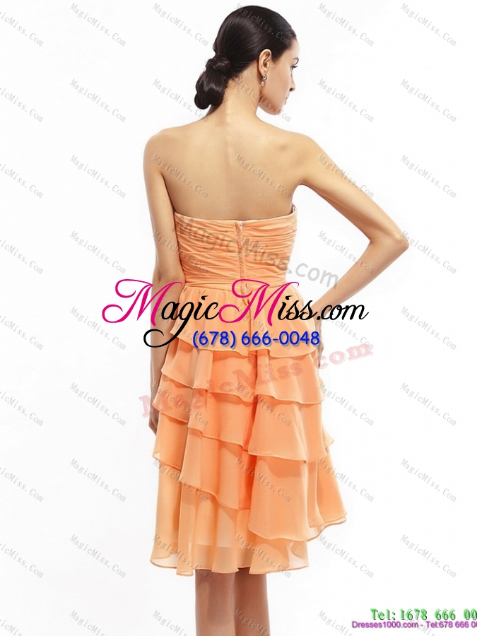 wholesale 2015 strapless short prom dresses with ruching and hand made flower
