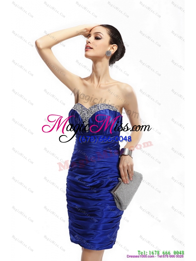 wholesale popular sweetheart prom dresses with ruching and beading