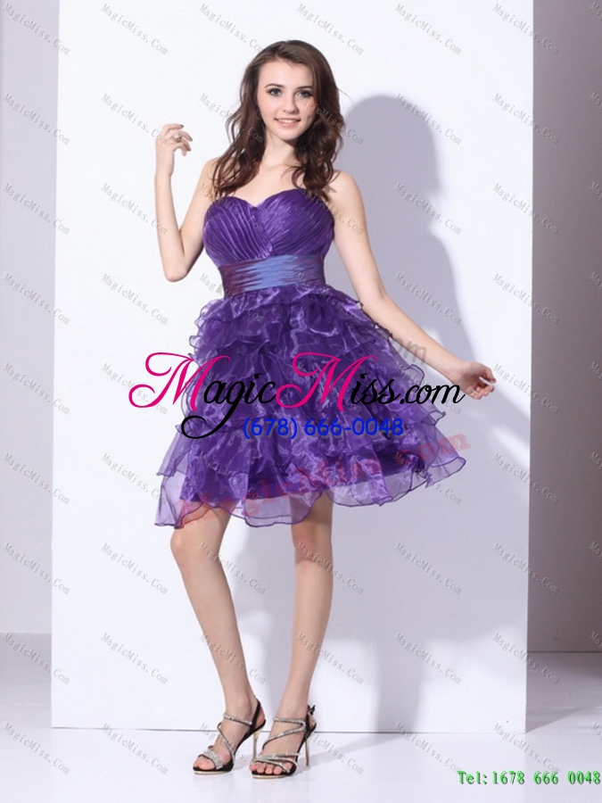 wholesale pretty sweetheart short prom dresses with ruffled layers