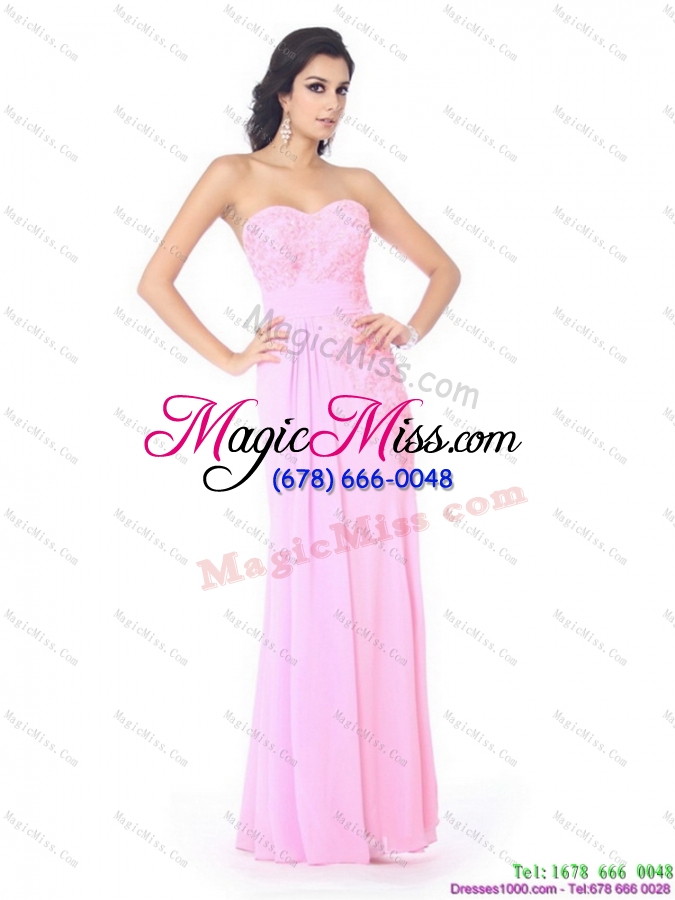 wholesale cute beading sweetheart ruching prom dresses in baby pink