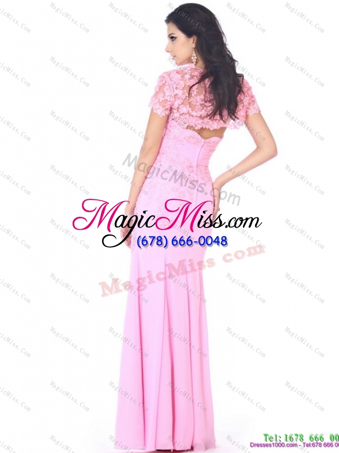 wholesale cute beading sweetheart ruching prom dresses in baby pink