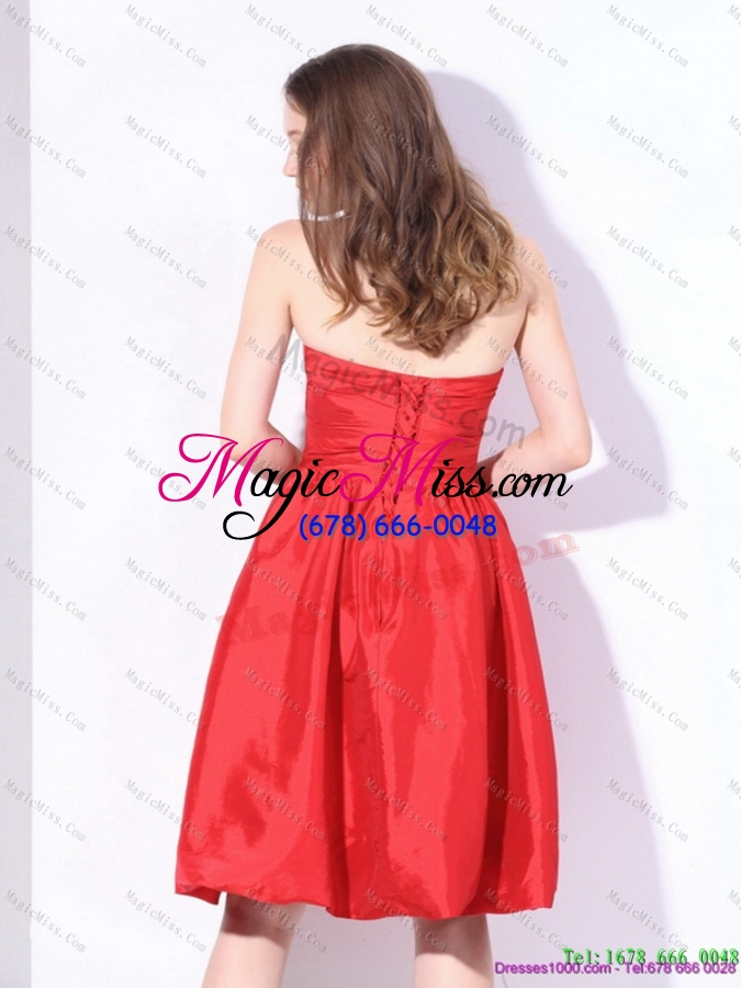 wholesale modern 2015 v neck knee length prom dress with ruching