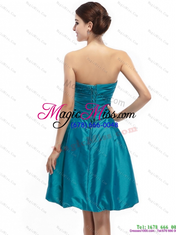 wholesale ruching sweetheart prom dresses with hand made flowers