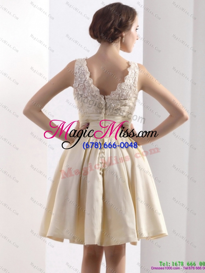 wholesale elegant high neck prom dresses with ruching and bowknot