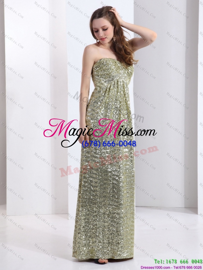 wholesale exclusive one shoulder floor length sequined prom dress for 2015