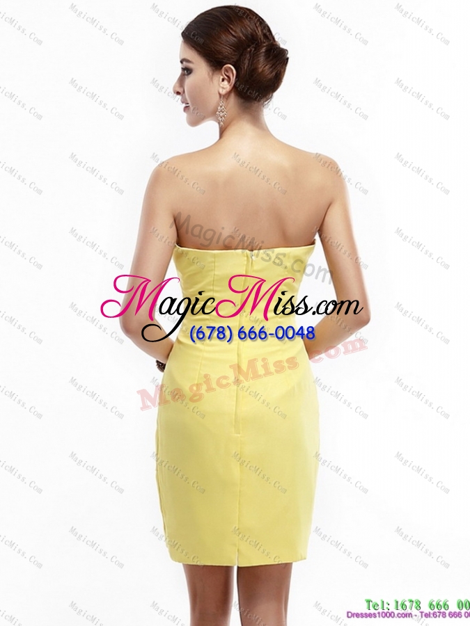 wholesale new style sweetheart beading yellow prom dress for 2015