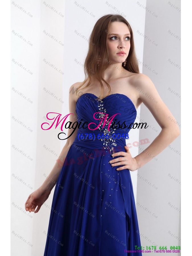 wholesale 2015 plus size sweetheart prom dress with beading and brush train