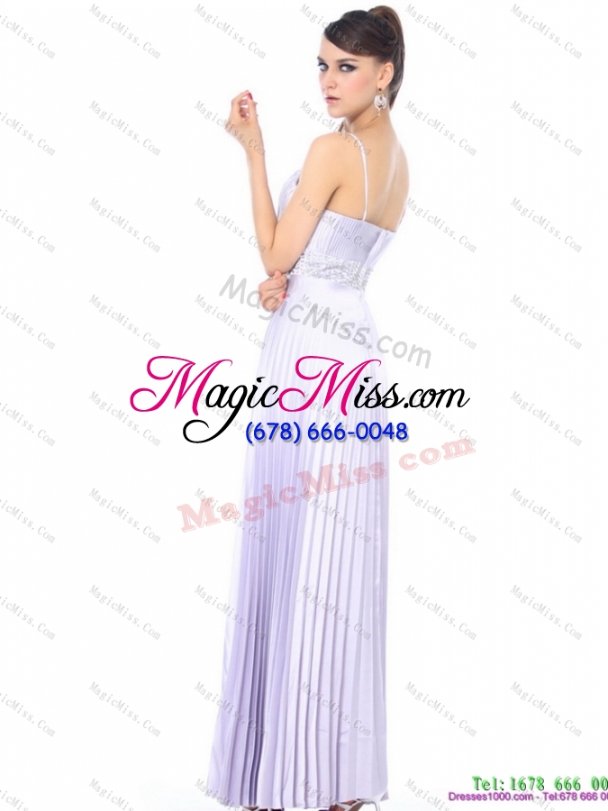 wholesale elegant 2015 empire v neck dama dress with pleats and beading