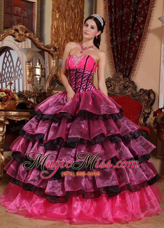 wholesale multi-color ball gown sweetheart floor-length organza ruffles quinceanera dress