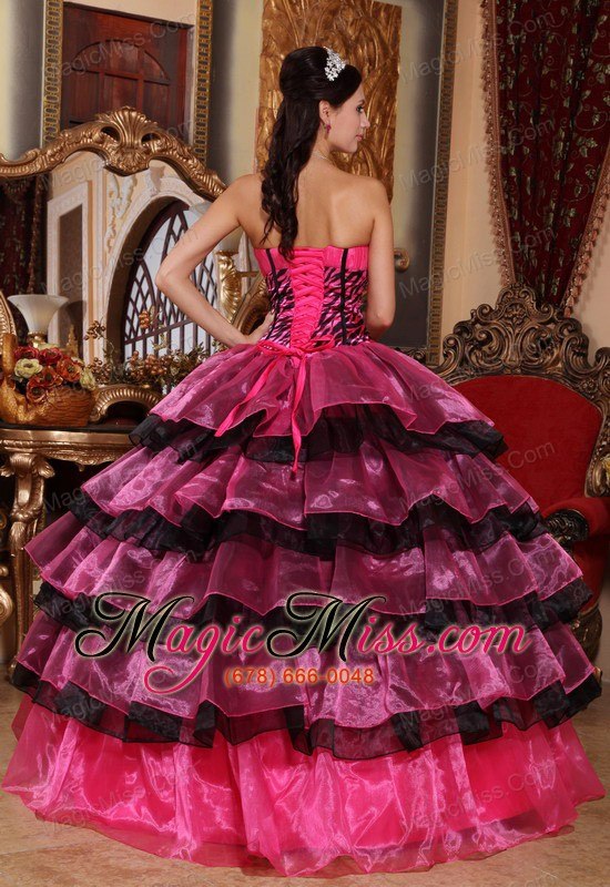 wholesale multi-color ball gown sweetheart floor-length organza ruffles quinceanera dress