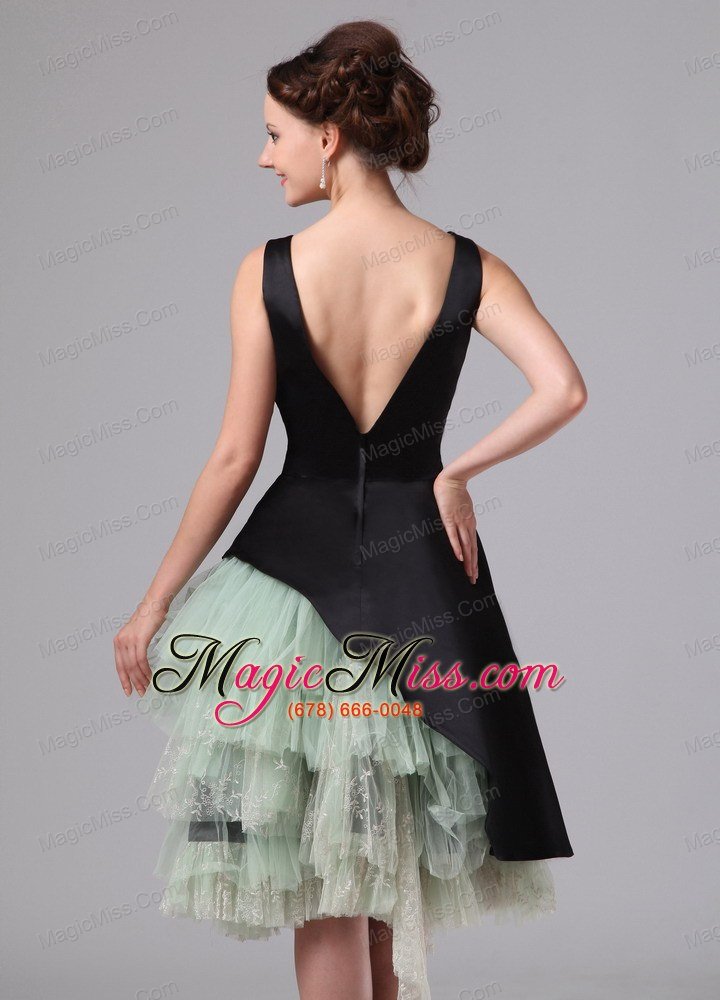 wholesale atlanta georgia black and green straps knee-length mother of the bride dress