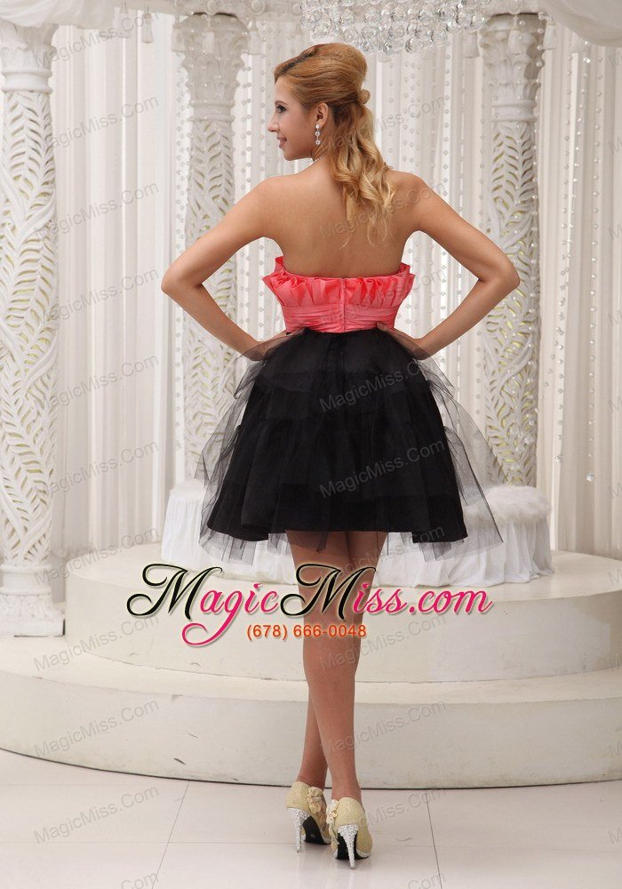 wholesale rust red and black lovely homecoming / cocktail dress for 2013 beaded decorate sweetheart neckline mini-length