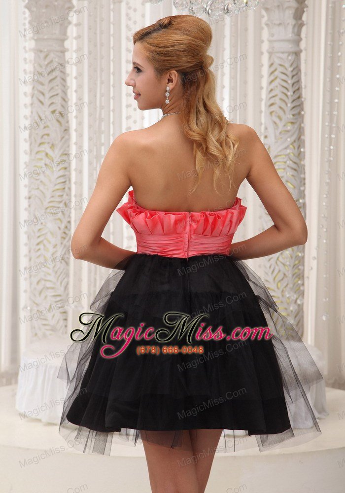 wholesale rust red and black lovely homecoming / cocktail dress for 2013 beaded decorate sweetheart neckline mini-length
