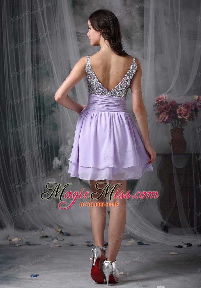 wholesale customize lialc empire straps short prom / homecoming dress chiffon beading mini-length