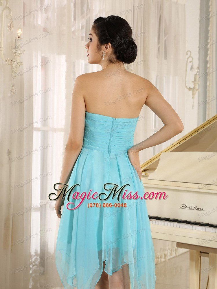 wholesale aqua sweetheart short homecoming dress with beaded decotate in abbeville alabama