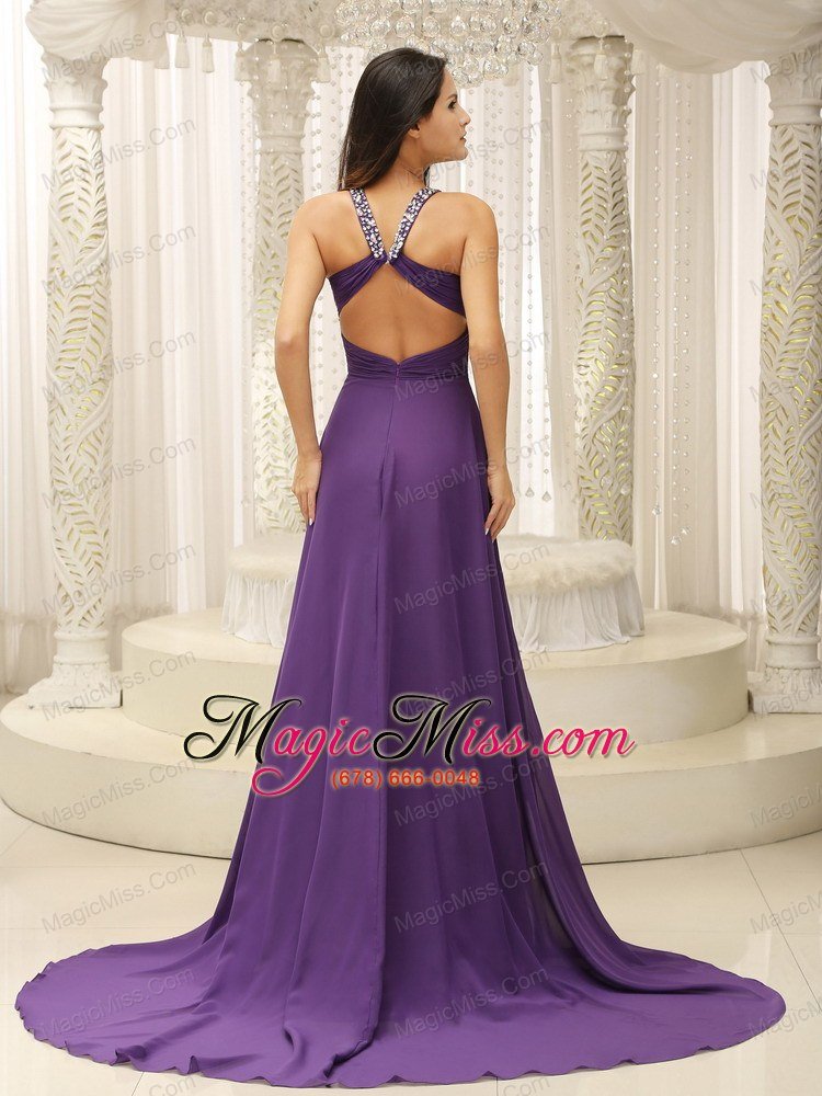 wholesale v-neck beaded decorate shoulder ruched bodice for prom dress in new jersey