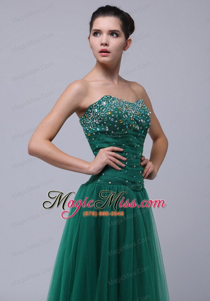 wholesale beaded decorate bust for dark green prom dress in mississippi