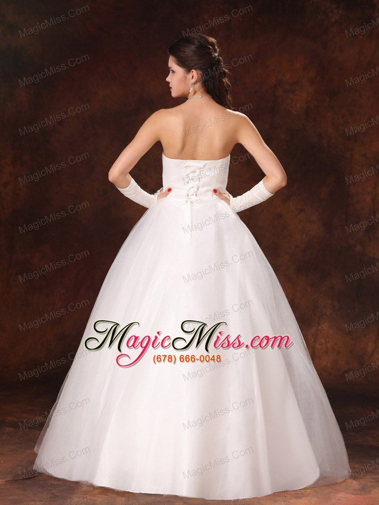 wholesale bowknot organza strapless a-line garden wedding gowns for custom made in 2013