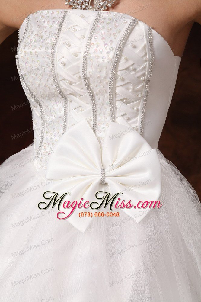 wholesale auburn alabama bowknot a-line floor-length customize stylish wedding dress for 2013