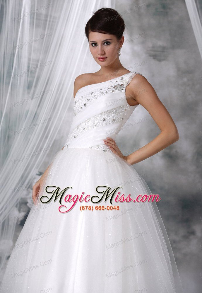 wholesale fort madison iowa one shoulder beaded decorate up bodice taffeta and organza wedding dress for 2013