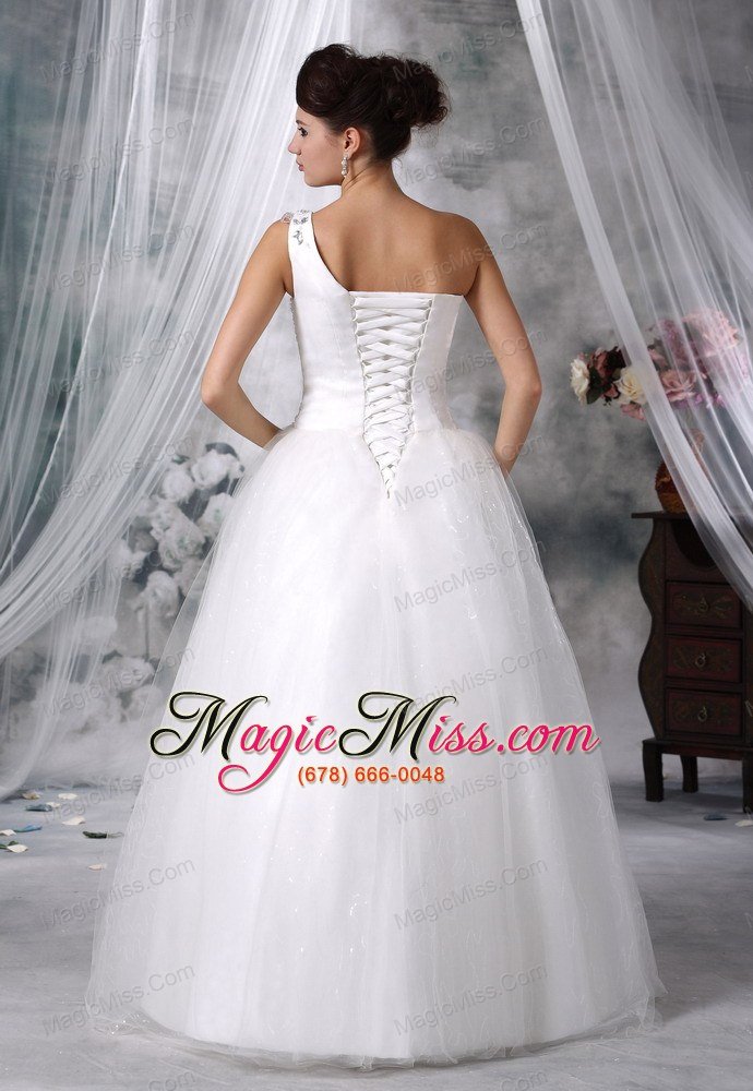 wholesale fort madison iowa one shoulder beaded decorate up bodice taffeta and organza wedding dress for 2013