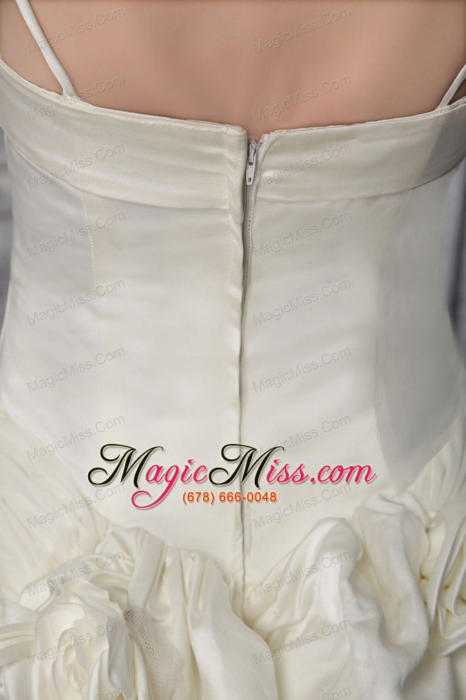 wholesale white a-line/princess strap cathedral train taffeta beading wedding dress