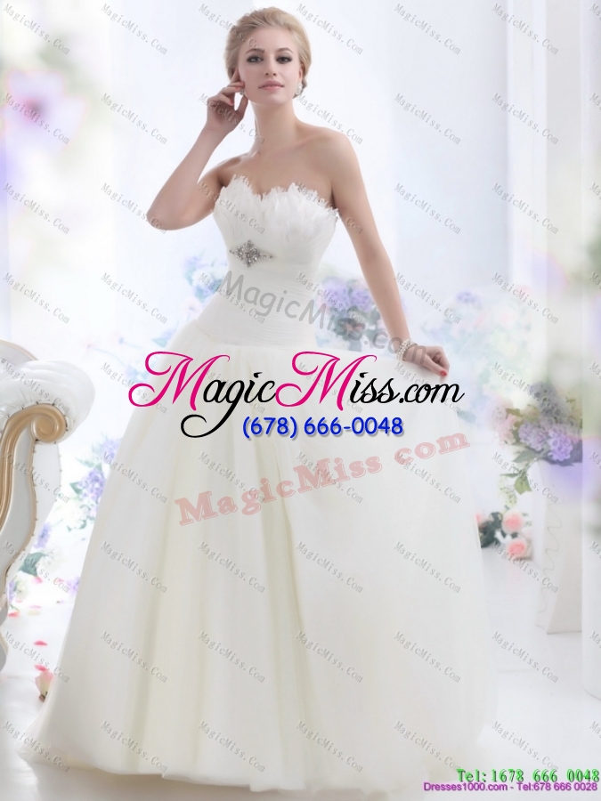 wholesale 2015 simple sweetheart wedding dress with beading